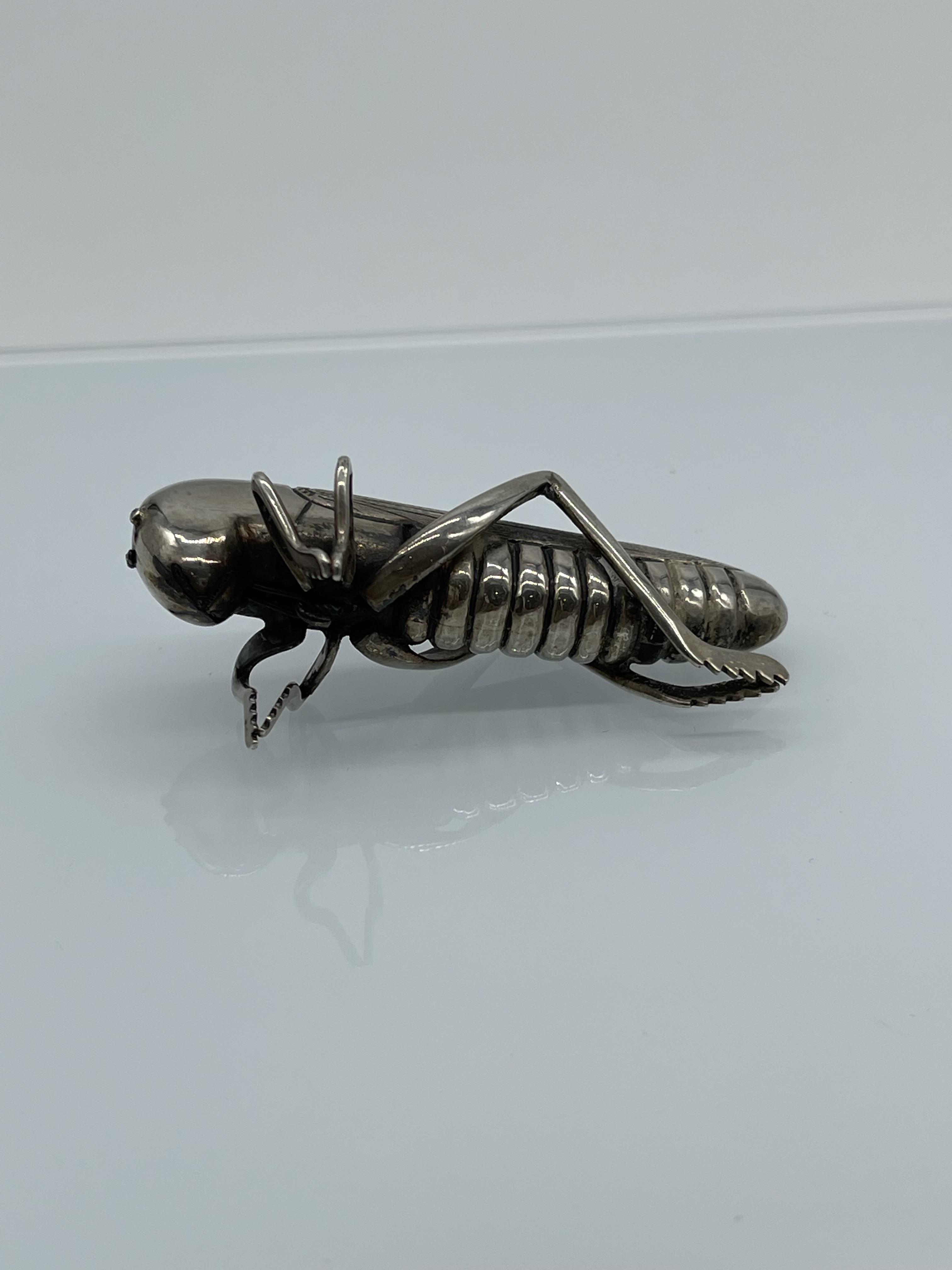 Silver Figure of Locust, unhallmarked. - Image 7 of 9
