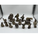 Sixteen Poole Pottery Stoneware England Animal Fig