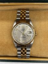 Rolex Oyster Perpetual Datejust Mens Watch with Si
