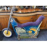 Fairground Ride Chopper Motorcycle, post war. All