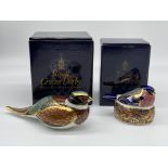 Boxed Royal Crown Derby - Woodland Pheasant, and B