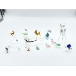 Fourteen Blown Glass Animal Ornaments.