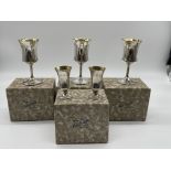 Three and Two Fish and Bros HM Silver Goblets. To