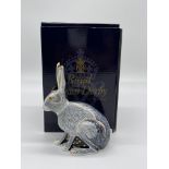 Boxed Royal Crown Derby - Starlight Hare. Good co