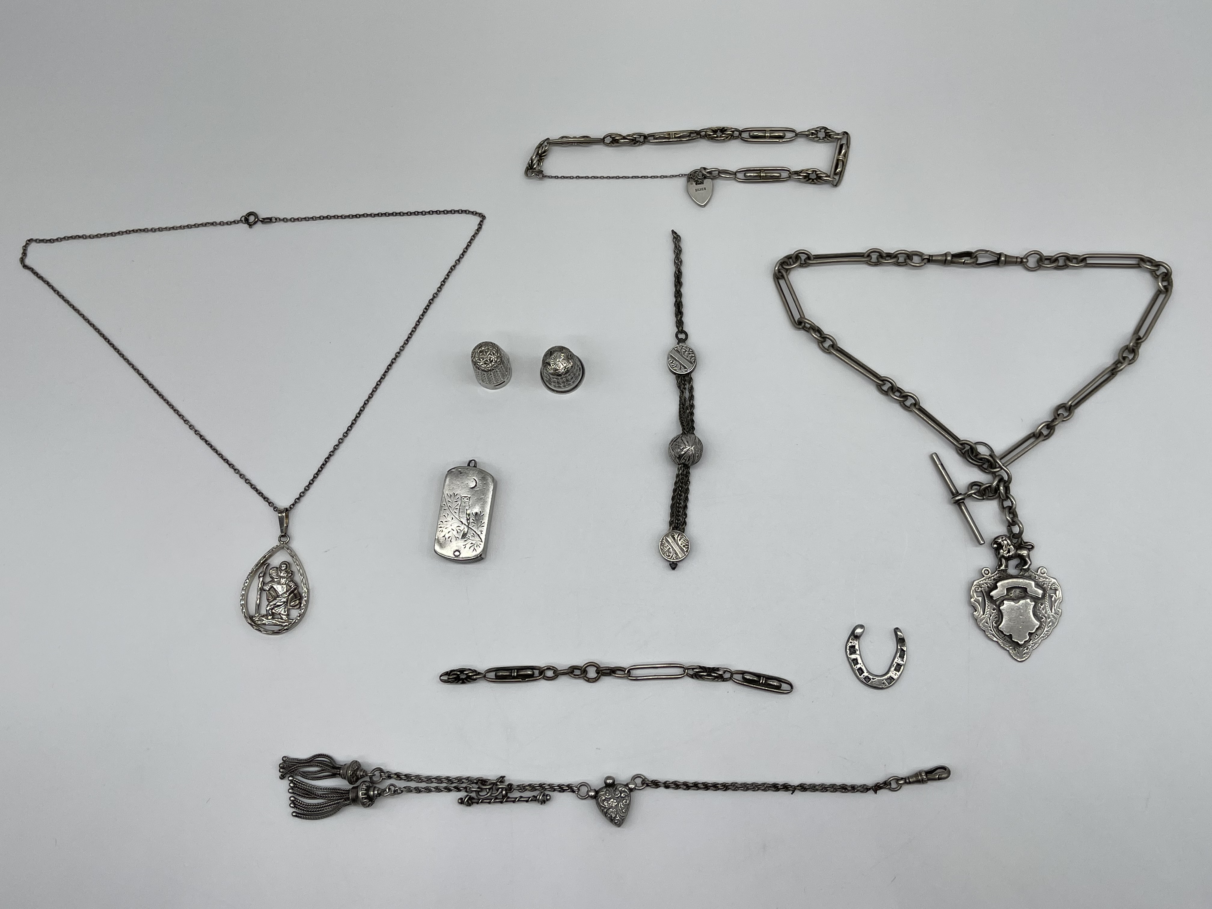 HM Silver Jewellery to include Pocket Watch Chain,