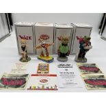 Collection of Four Boxed Wade Figurines. Good con