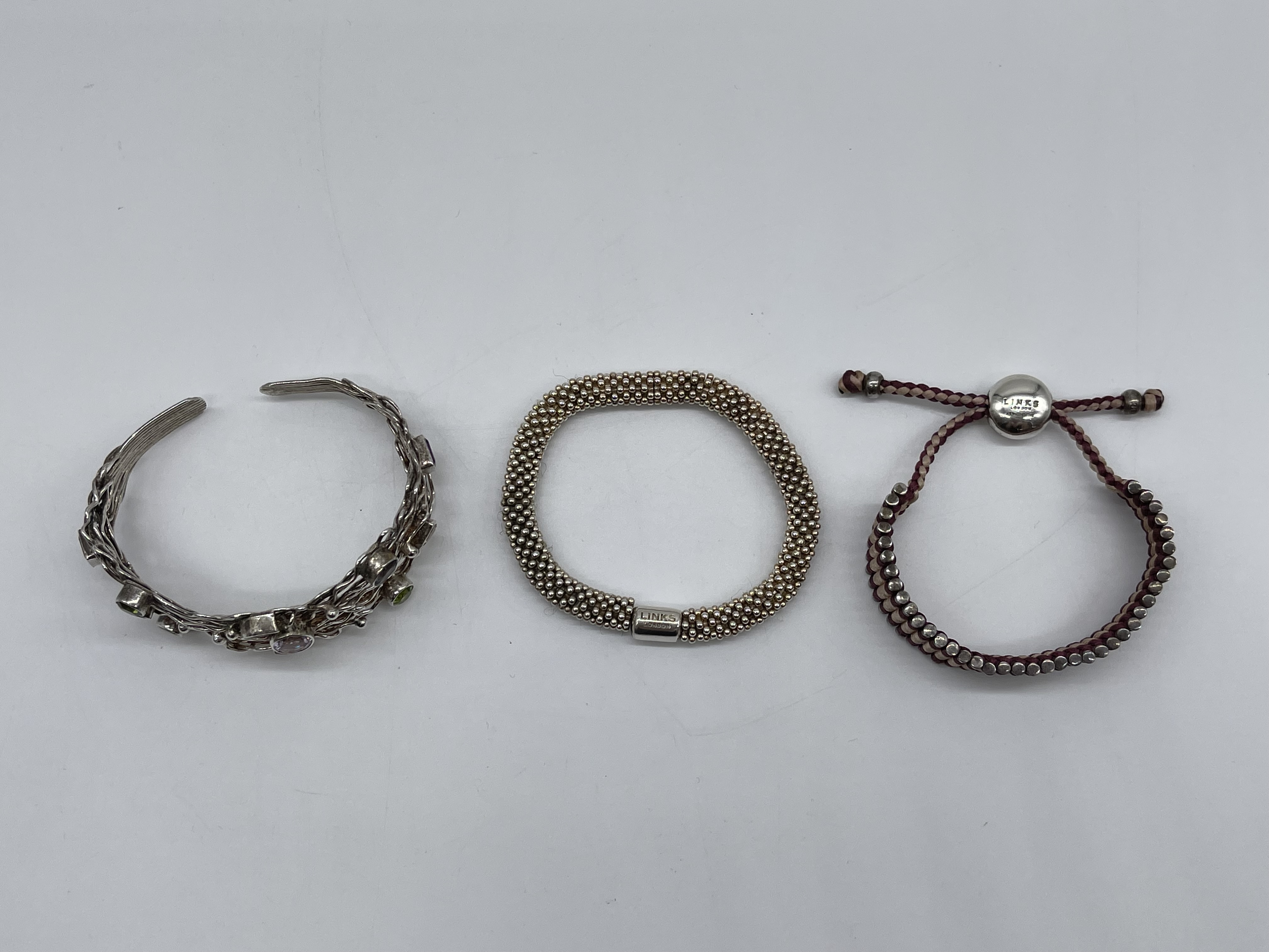 Two HM Silver Links London Bracelets along with Un