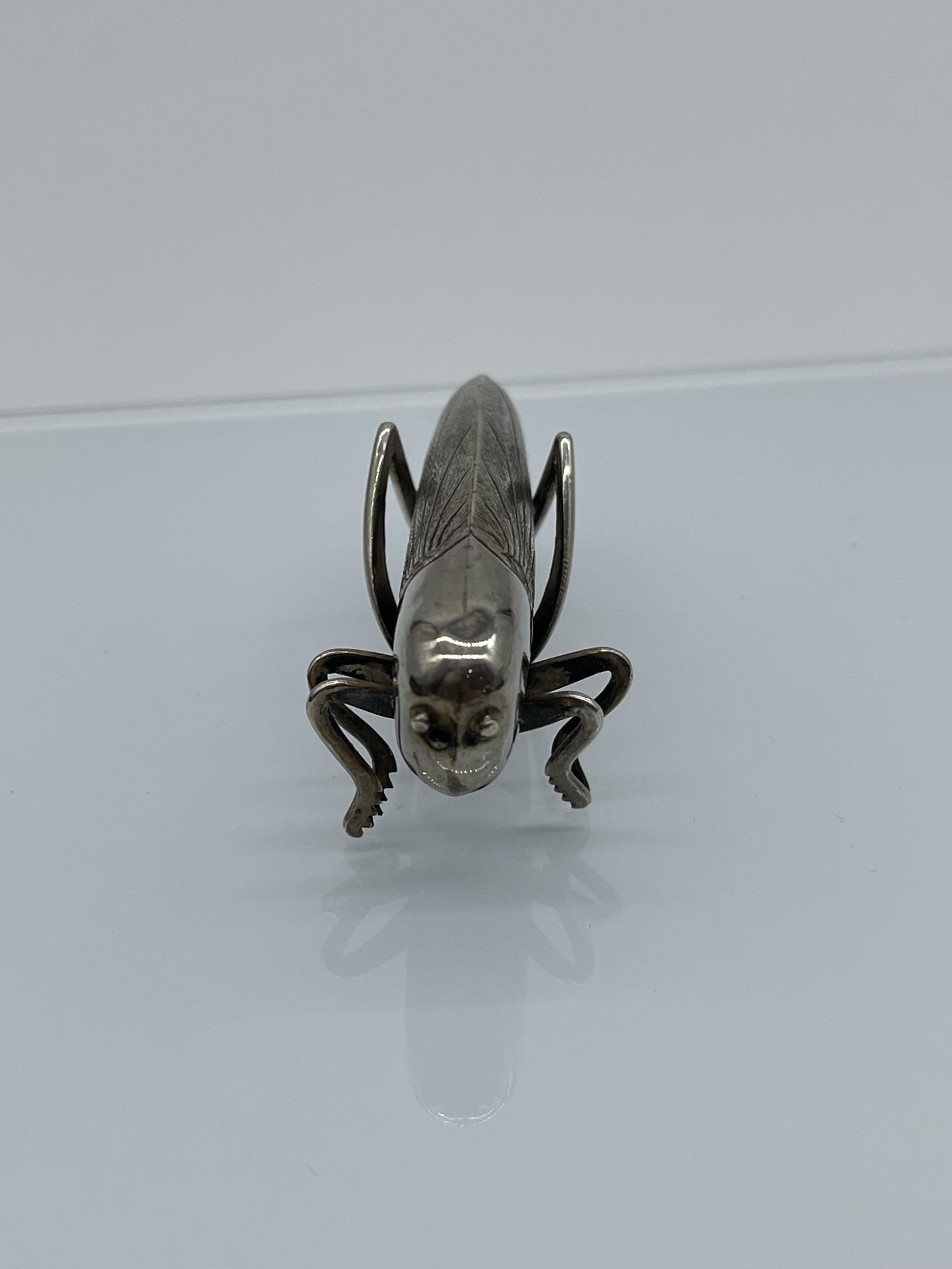 Silver Figure of Locust, unhallmarked. - Image 3 of 9