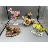 Assorted Lot to include Capodimonte Flowers (some