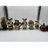 Collection of Ten Toby / Character Jugs.