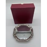Small HM Silver Four Legged Tray. Total weight 175