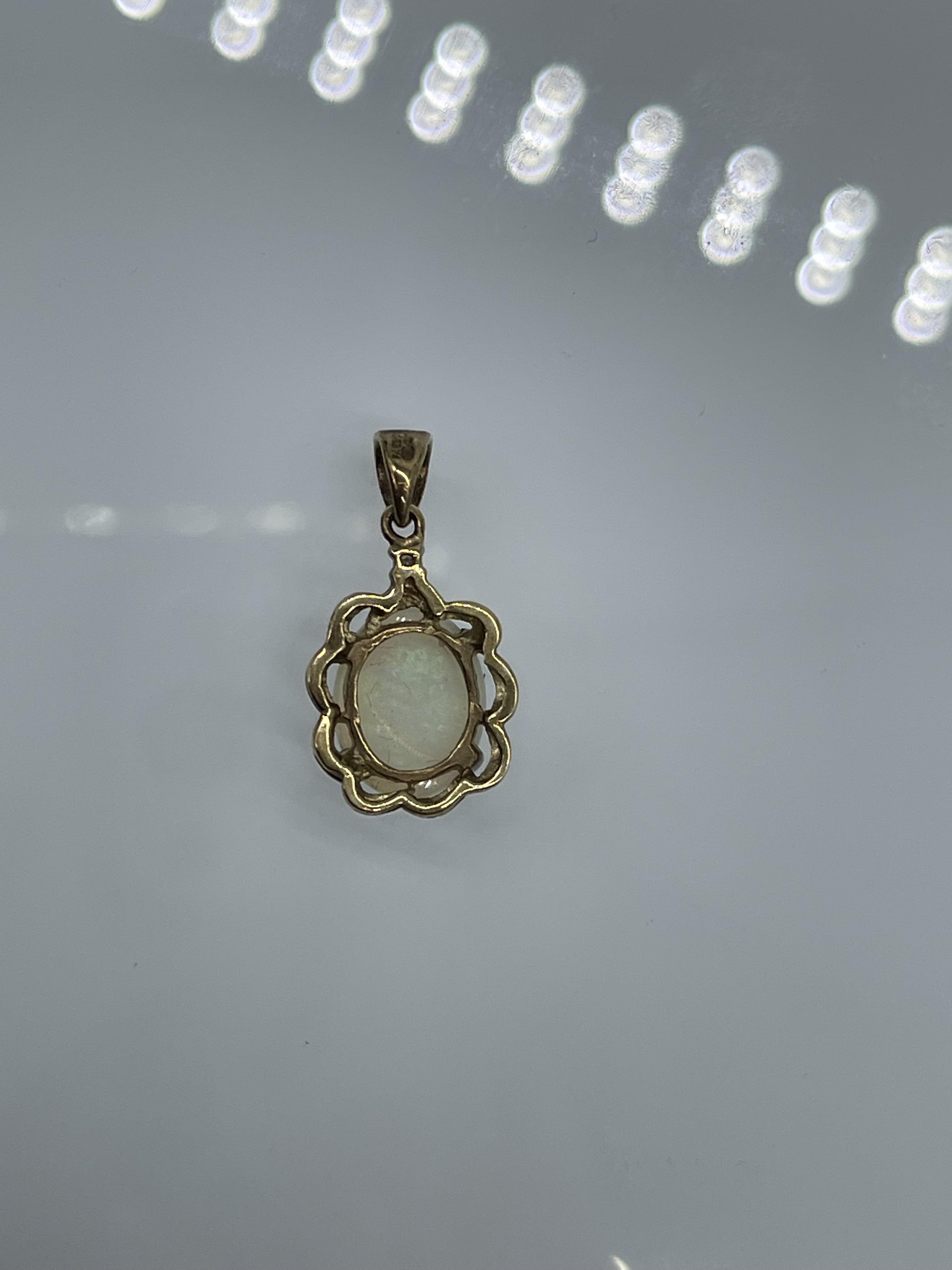 9ct Gold Ruby and Diamond Pendant, and 9ct Gold Op - Image 5 of 7