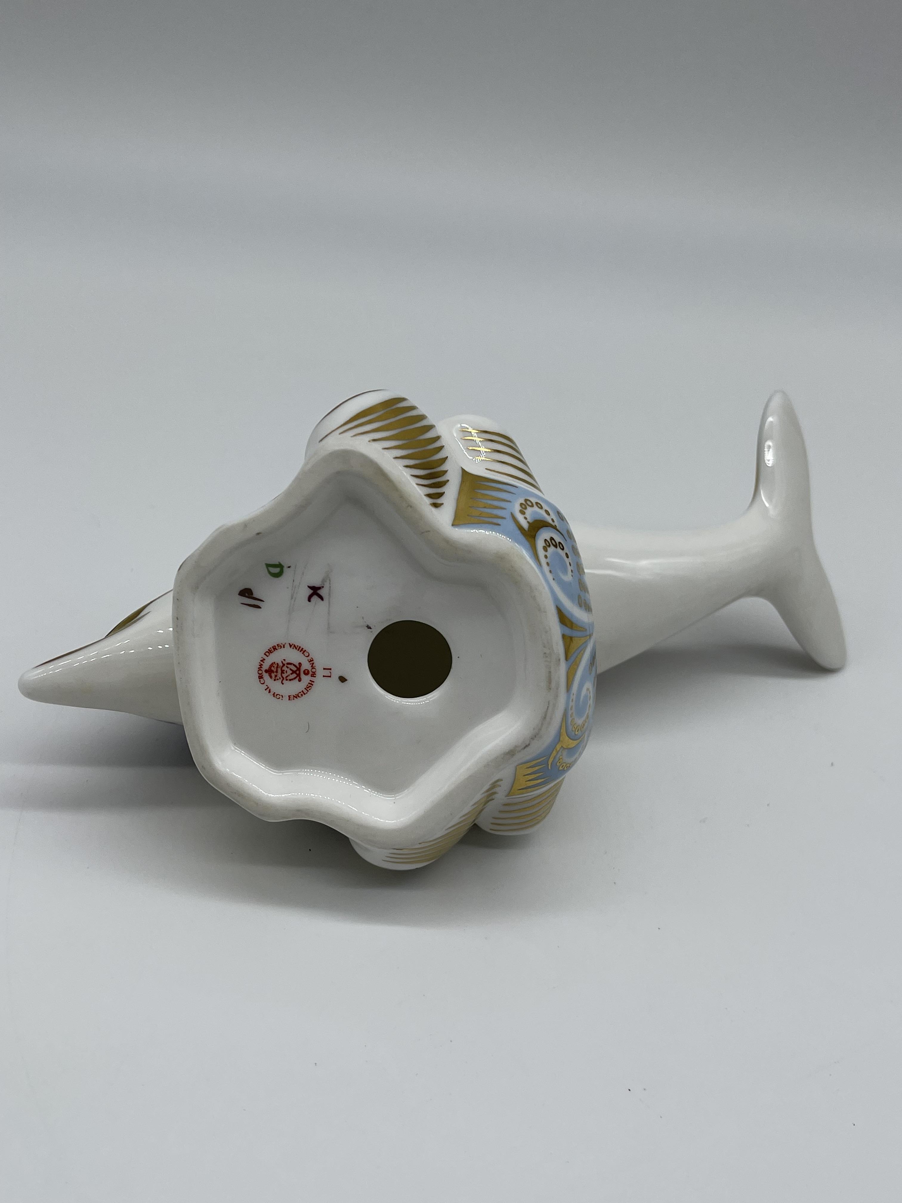 Royal Crown Derby - Blue Dolphin, and Royal Crown - Image 6 of 13