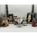 Collection of Six Antique Toby Character Jugs, alo