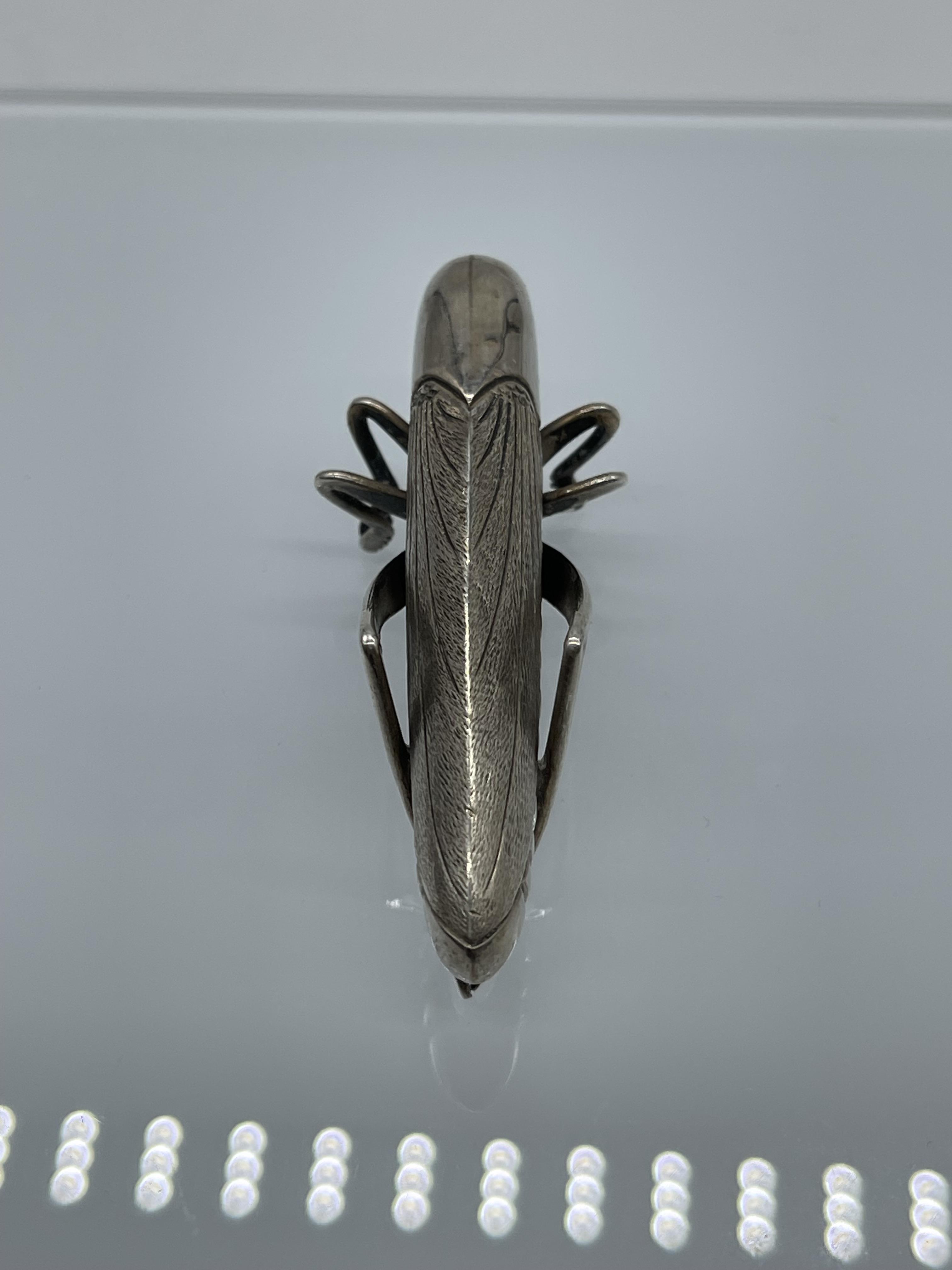 Silver Figure of Locust, unhallmarked. - Image 6 of 9