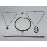Jewellery to include HM Silver Fan Necklace, HM Si