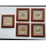 Five Framed Royal Doulton Bunnykins Hanging Pictur