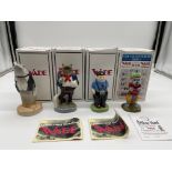 Collection of Four Boxed Wade Figurines. Good con