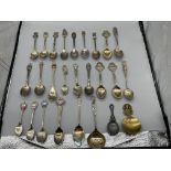 Assortment of Collectable Silver Plated Spoons to