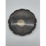 HM Silver Three Legged Tray. Total weight 572gr.