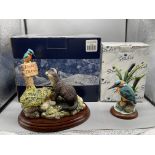 Boxed Border Fine Arts - B0208 Otter & Kingfisher,