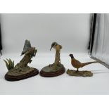 Three Border Fine Arts Bird Figures. Good conditi