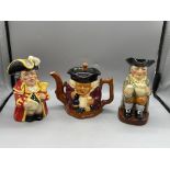 Crown Devon - Character Teapot, Royal Doulton - Ha