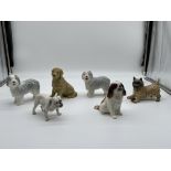 Collection of Six Dog figurines to include Beswick