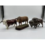 Beswick - Polled Hereford Bull, Beswick - Bison, a