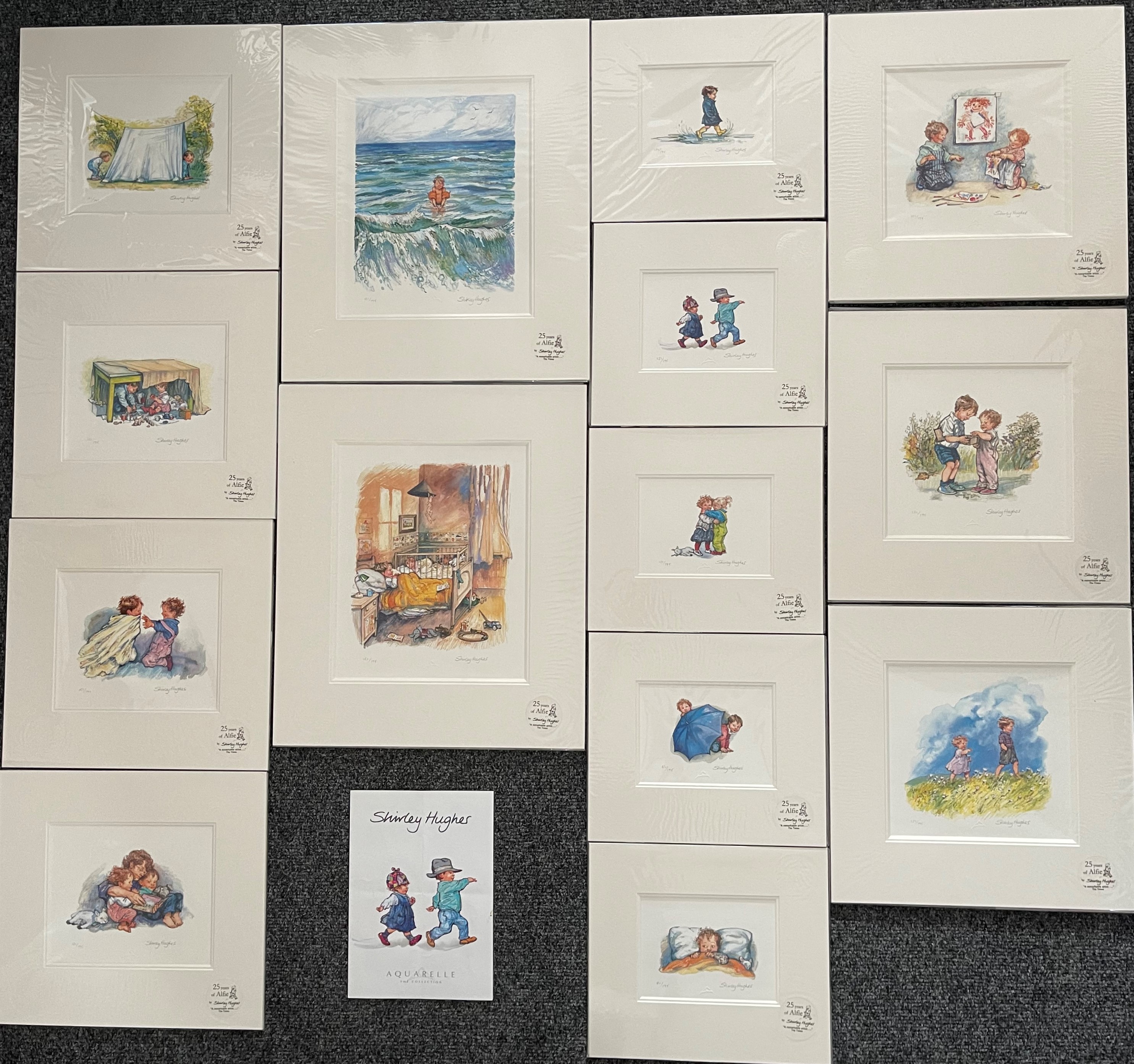 Fourteen Signed Giclée Prints by Shirley Hughes -