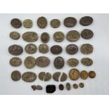 Collection of intaglios depicting ancient Greek sc