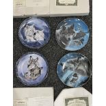 Four Decorative Collectors Plates - Wolfs and Wild
