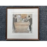 Frances Watt - London Stock Exchange Framed and Signed Watercolour Paint