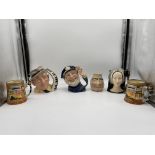 Collection of Toby/Character Just and Tankards. O
