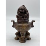 Antique Chinese Soapstone Hand Carved Incense Burn