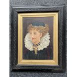 Framed Oil on Board of a Portrait of a Lady.