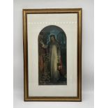 Original Victorian Framed Print - Holman Hunt - Je