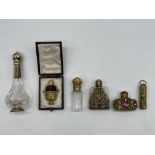 Antique 14ct Gold and Crystal Perfume Bottle along