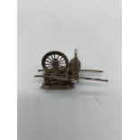 Miniature Chinese HM Silver Wheel with Cart.