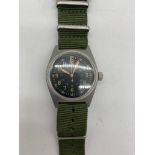 U.S. Navy W.W.W. Wrist Watch with Green Strap