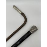 Two HM Silver Topped Antique Canes.