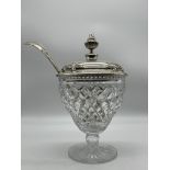 HM Silver Lidded Crystal Punch Bowl along with HM