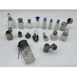 Collection of HM Silver Perfume Bottles to include