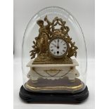 Antique French Gilt Dome Mantel Clock.