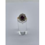 18ct Gold Ruby and Diamond Ring.