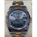 Rolex 2021 Rose Gold and Steel Datejust 41mm Wimbl