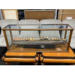 Large WW2 Whaling Ship Model in Glass and Wood Case.
