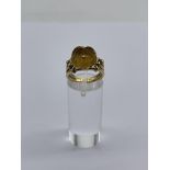Lalique Yellow Flower Ring.