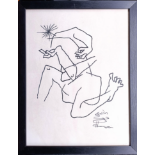 Rare MF Husain Sketch 37 x 27cm