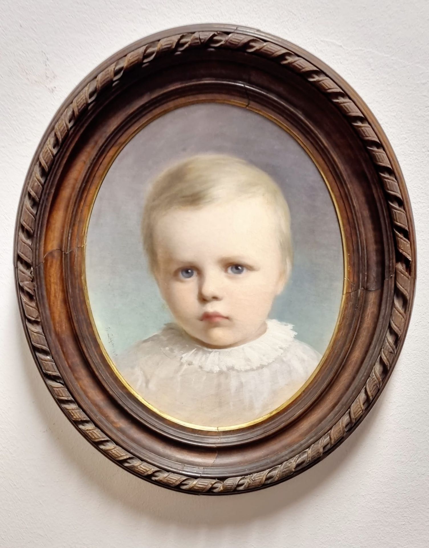 Ernst LAFITE,(Wien 1826 - 1885) Porträt eines kleinen Jungen, mittig links signiert und datiert: